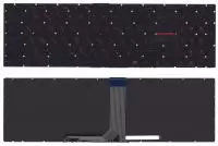 Клавиатура для ноутбука MSI GT72, GS60, GS70, GP62, GL72, GE72, черная с красной подсветкой