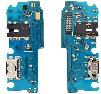 Разъем зарядки для телефона Samsung A125F Galaxy A12 с разъемом гарнитуры и микрофоном (100% components)