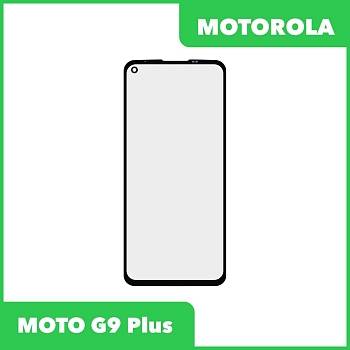 Стекло + OCA пленка для переклейки Motorola Moto G9 Plus (XT2087-2), черный