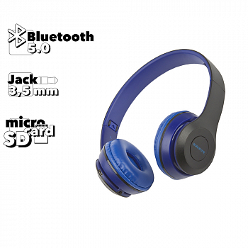 Bluetooth гарнитура Borofone BO4 Charming Rhyme Wireless Headphones, синяя